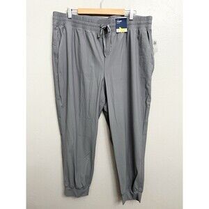 Old Navy Stretch Tech Jogger Pants 2X Pockets Athleisure Casual Gray New NWT